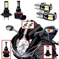 Pikkukuva 3 / 5: Sopii Suzuki 2011-2020 GSXR 6000K LED-ajovalopolttimoihin, kauko- ja lähivalosarja, viileä valkoinen