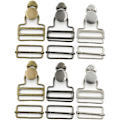 Miniatyrbillede 3 af 4: 6 sæt seler spænder (38 mm) metal seler erstatningsspænder