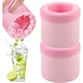 Miniatyrbillede 1 af 5: Isterningeform med låg 2 stk Silikone Isterningeform Isterningeform Isforme Ismaskine Isterningeforme Mini Isterning Silikone Isterningeform Pink Pink Rosa