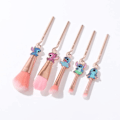 Miniatyrbillede 1 af 5: Baby Makeup Brush Set - 5 stk Stitch Tema Kosmetiske Børster Set