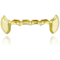 Miniatyrbilde 2 av 5: 18k Gullbelagte Grillz Vampyr Dracula Tenner Grillz 2stk Enkle Hoggtenner Og 6 Nedre Grillz Sett
