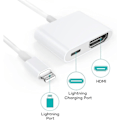 Pikkukuva 2 / 5: HDMI-sovitin, HDMI-sovitin iPhonelle 1080p Lightning Digital AV -sovitin, HDMI-synkronointi näyttö HDMI-liitäntä iPhonelle & iPadille