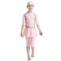 Miniatyrbild 2 av 5: Perfekta flickor Barn Muslimska Badkläder Islamiska Badkläder Mild Hud Burkini Badkläder Strandkläder - Perfet rosa 12-13 År