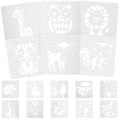 Pikkukuva 1 / 3: 16 kpl eläinten maalausstencilit, eläinten maalausstencilit, muotit lapsille