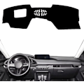 Miniatyrbilde 1 av 5: Passer til Mazda 3 BP Axela 2019-2024 (med HUD), Bil Dashbord Deksel, Anti-skli Dash Matte Dashbord Deksel, Dash Bord Deksel Matte, Biltilbehør Lhd-black Edge