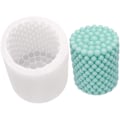 Miniatyrbillede 3 af 3: Cylinderformet DIY-lys med kugle 7 cm hvid