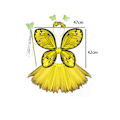 Miniatyrbild 2 av 10: Fjärilsvingar för barnkostym GUL 3-DELARS SET Gult Yellow 3Pcs/set-3Pcs/set