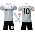 Pikkukuva 1 / 2: Liverpool FC:n Vieraspaitasetti Lapsille ja Aikuisten, Sukat Koko 10 MAC ALLISTER - Täydellinen No.10 MAC ALLISTER No.10 MAC ALLISTER XL