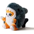 Miniatyrbild 1 av 2: \"Söt haj katt plyschleksak, 20 cm kattansikte haj gosedjur dockor, Kawaii mjuk plysch katt haj kudde för pojkar (blå) (FMY)\"