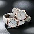 Miniatyrbillede 2 af 4: Armbåndsur til kvinder, moderne quartz analogt dameur med læderrem