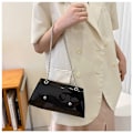 Miniatyrbillede 4 af 10: Kæde Skuldertaske Crossbody Taske SORT black