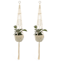 Miniatyrbild 1 av 5: 2 st Macrame växt hängare hängande planter korg, stil 2