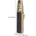 Miniatyrbilde 2 av 3: Turbin Torch Lighter Jet Flame Solar Beam Torch Jordens hetaste ficklampa Vindtät - Svart kolfiber