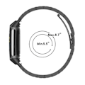 Miniatyrbillede 5 af 5: Til Fitbit Charge 5 Tre-perler Rustfrit Stål Urrem TET Sort