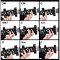 Miniatyrbild 5 av 5: Vit Uppgraderad Entangents Gitarr-Ackordstränare Ackordinlärningshjälp
