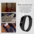 Miniatyrbillede 5 af 5: Smartwatch, Fitness Tracker med pulsmåling/blodsukker/søvnmonitorering/meddelelsespåmindelse, vandtæt ur til iOS Android - Sort Kirsebær