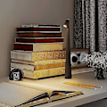 Miniatyrbillede 4 af 4: Ledningsfri Bordlampe, Genopladelig LED Skrivebordslampe til Indendørs og Udendørs Brug 45*5.5c 45*5.5cm matte white