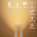 Miniatyrbild 3 av 5: G9 LED-lampor Varmvitt, 3W, 300LM, 3000K, Ersättning 30W G9 Halogenlampa, Flimmerfri Ej Dimbar för Belysningsdekor, Krona, 10-pack