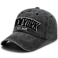 Miniatyrbillede 5 af 5: Cap i vasket bomuld til mænd forår sommer NEW YORK Retro brevbroderi Snapback-kasketter til kvinder Blød Top Trucker Dad Hats Khaki Justerbar