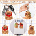 Miniatyrbilde 5 av 5: 2 stk. Capybara plysj-nøkkelringer leketøy realistisk Capybara kosedyr leketøy Capybara anheng for ryggsekk bursdagsgave