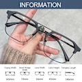 Miniatyrbillede 2 af 5: Myopi Briller Business Glasögon SORT STYRKE 100 Sort Strength 100 Black