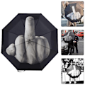 Miniatyrbillede 3 af 5: Unik stil langfinger paraply sjov foldbar paraply kreativ langfinger gave
