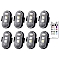 Pikkukuva 1 / 5: 8 värillistä LED-stroboskoolivaloa lentokonevalot 8 kpl 8PCS-WELLNGS 8 kpl