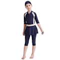 Miniatyrbild 1 av 5: Perfekta flickor Barn Muslimska Badkläder Islamiska Badkläder Mild Hud Burkini Badkläder Strandkläder - Perfet rosa 6-7 År