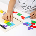 Miniatyrbild 2 av 5: Wooden Tetris Puzzle 40 Pieces Brain Teaser Game Tangram Puzzle Blocks IQ Puzzle Stocking Filler Early Educational Gift