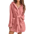 Miniatyrbild 2 av 3: Höst Vinter Varm Morgonrock Plysch Pyjamas Cardigan Hemkläder PINK XL