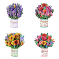 Miniatyrbild 2 av 4: 3D Pop Up Hälsning Mors Dag Kort Födelsedag Bukett Blommor B