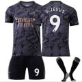Miniatyrbild 1 av 3: 22/23 Arsenal Barn Vuxna Fotboll Full Kit Träningsdräkter Black NO.9 XL