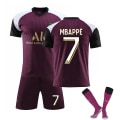 Miniatyrbild 1 av 2: Fotbollströja för barn Fotbollströja Hemma Borta Träningströja 21/22 20 21 Third Kit Mbappe 7 Kids 20 (110-120)