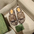Miniatyrbild 3 av 3: G G sockerkaka tjock sula tofflor broderade tofflor apricot 41#