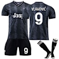 Miniatyrbild 1 av 2: 22-23 Juventus Kits Fotbollströja för vuxen träningsdräkt VLAHOVIC 9 Kids 24(130-140CM)