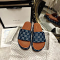 Miniatyrbild 2 av 2: G G sockerkaka tjock sula tofflor broderade tofflor blue 44#