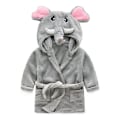 Miniatyrbild 1 av 2: Pojkar flickor pyjamas Baby tecknad pyjamas Vinter huva morgonrock Little Elephant Nightgown 90#