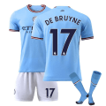 Miniatyrbild 1 av 2: Manchester City tröja 22-23 Fotbollströja Mci tröja DEBRUYNE17 Kids 24(130-140)