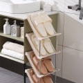 Miniatyrbild 2 av 4: Skoställ hushållsingång inomhus söm sovsal toffelställ cream 2 layers