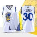 Miniatyrbild 1 av 2: Nba Golden State Warriors Stephen Curry #30 Baskettröja White XL(150-155cm)