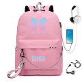 Miniatyrbild 1 av 4: Bts Ryggsäck Söt USB Color-26