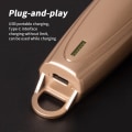 Miniatyrbild 3 av 4: Carving Elektrisk hårklippare USB -laddning Elektrisk push sax Rose gold usb charge