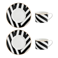 Pikkukuva 1 / 9: Mikasa Luxe Deco China Tea Cups Set - 2pc  - Geometric Black/White