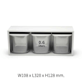 Miniatyrbild 5 av 6: Qualy Flat Top Storage Jar Drawer Rack Set
