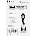 Miniatyrbillede 10 af 10: Liquno Nissi Shining Keyring with 3in1 Data Cable Black