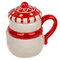 Miniatyrbillede 2 af 5: Out of the Blue Christmas Dolomite Mug Funny Snowman - Red