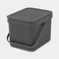 Miniatyrbillede 1 af 10: Brabantia Sort &amp; Go Waste Recycle Bin 6L. Jade Green