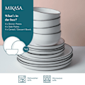 Pikkukuva 7 / 8: Mikasa Kalkkien Posliini Illallissarja 12-osainen - Tyylikäs Valkoinen Astiastosetti
