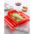 Miniatyrbillede 2 af 5: LÉKUÉ Steam Cooker with tray 1-2p. Red