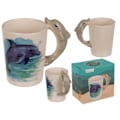 Miniatyrbillede 1 af 6: Out of the Blue Stoneware Mug - Dolphin